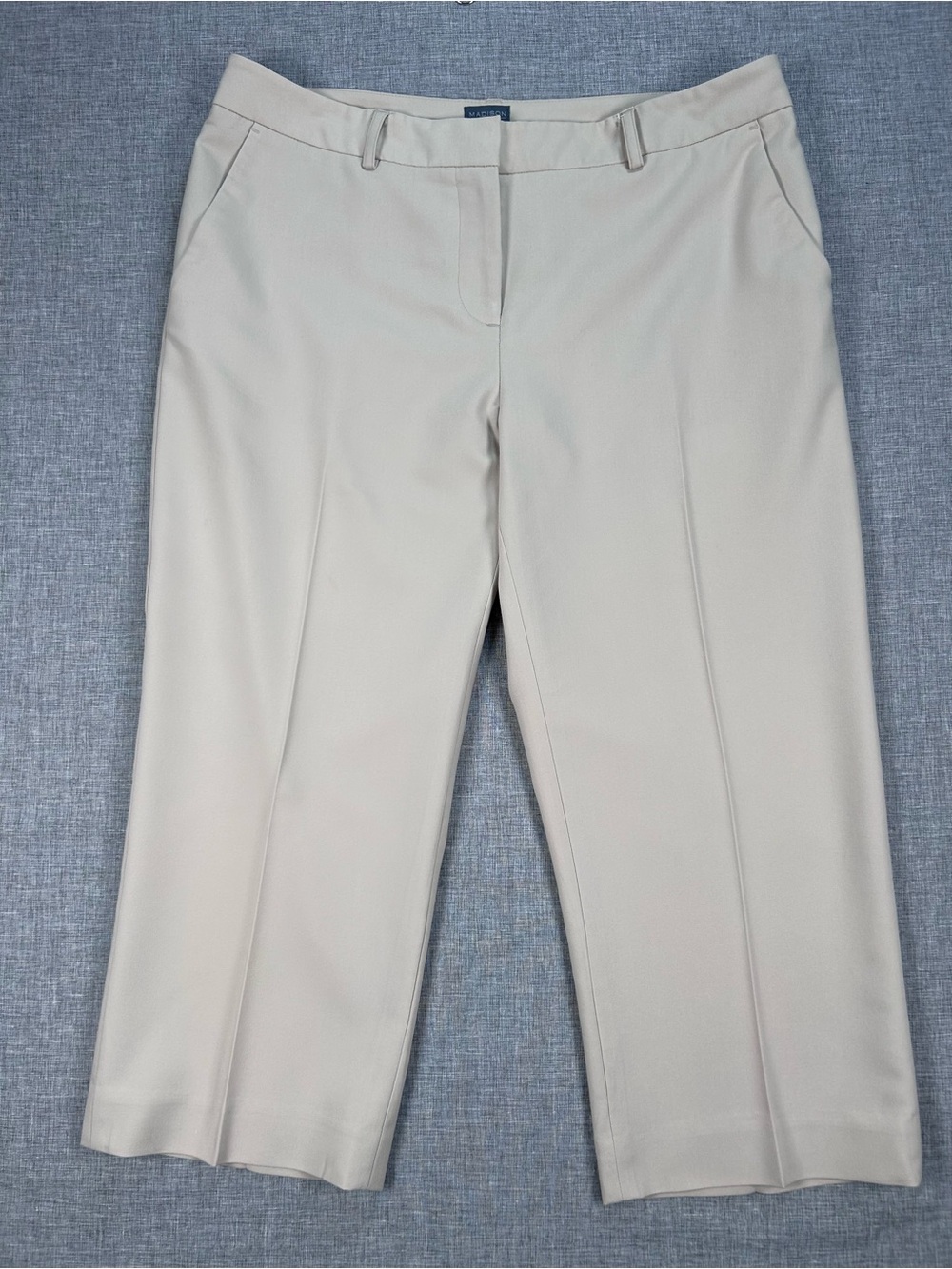 Madison Uptown Womens 12 Beige Culotte Pants Gaucho Dress Trousers